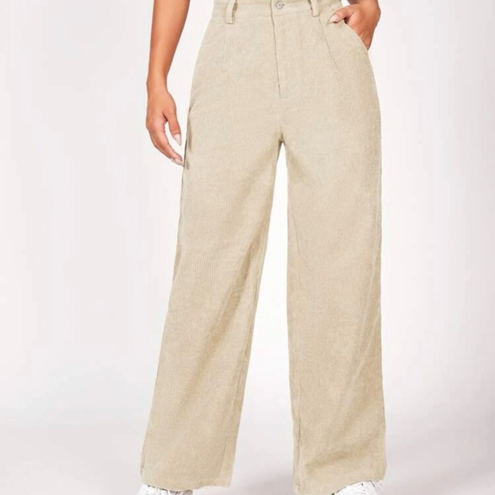 Corduroy Straight Leg Pants